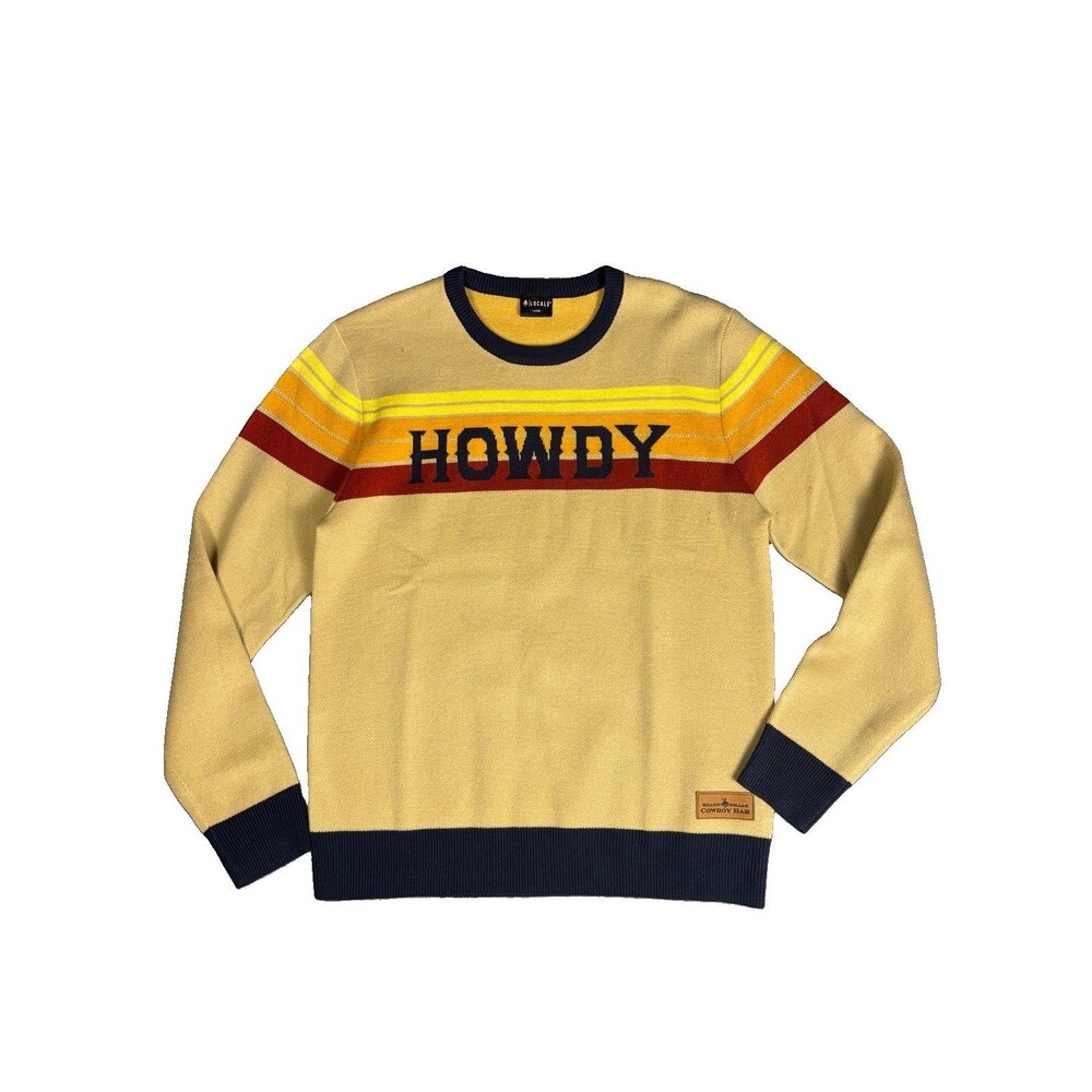 Howdy Locale Million Dollar Cowboy Bar Men’s Womens Sweater Top Adult Sz L